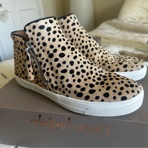 Crown Vintage Tan and Black Animal Print Sneakers